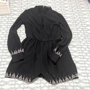 Black Long Sleeve Romper